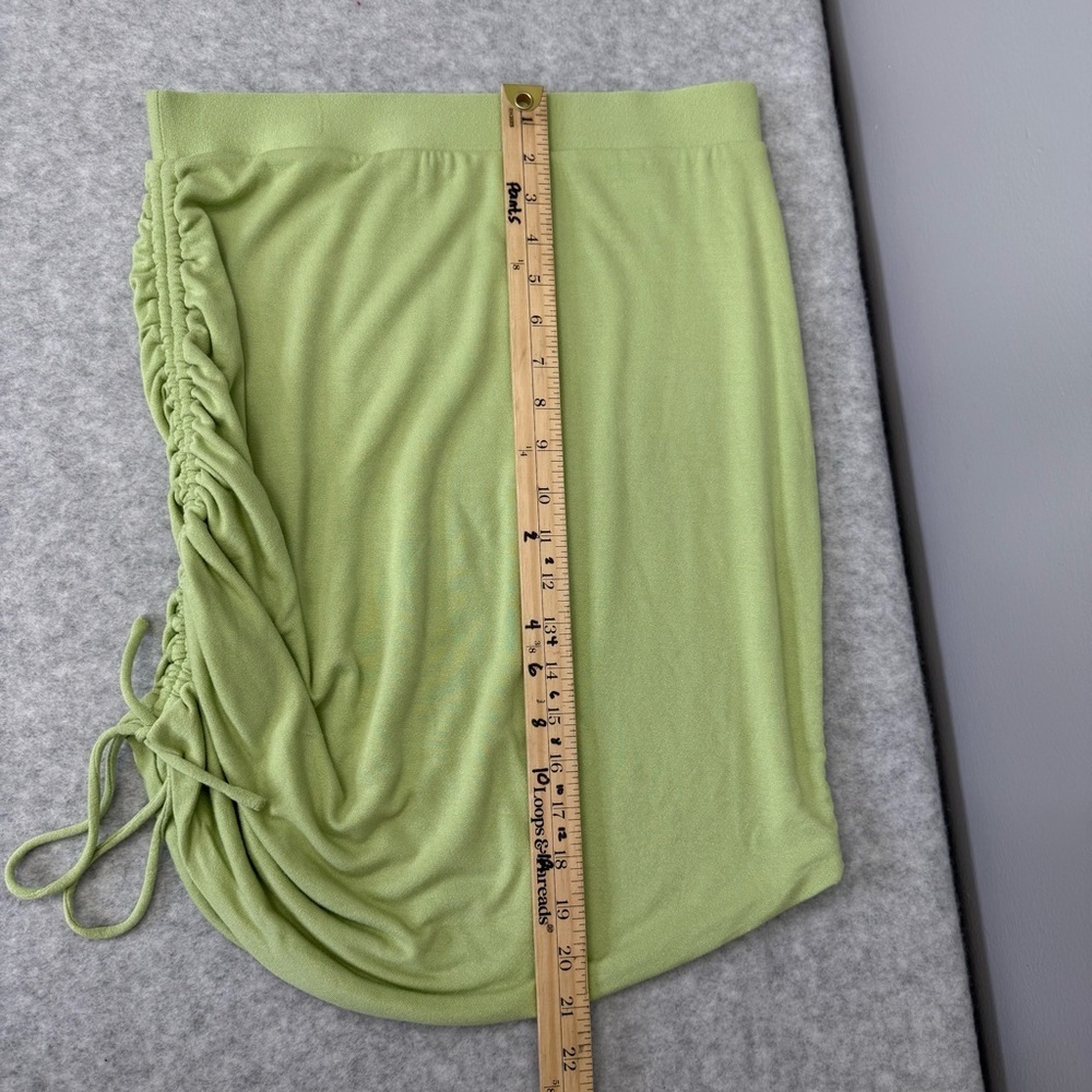 FREE PEOPLE Clara Ruched Long Sleeve Shirt & Skirt Set in La Pera Large NWT - Picture 16 of 16